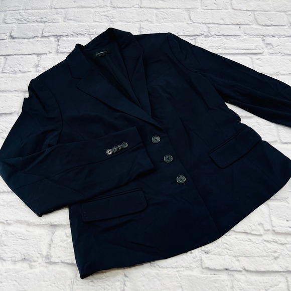ANN Taylor Black Blazer Size 10 Women's Office Career Business Casual - Picture 1 of 8